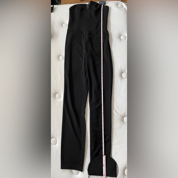 Black guess strapless jumpsuit size 0 petite - Picture 6 of 7